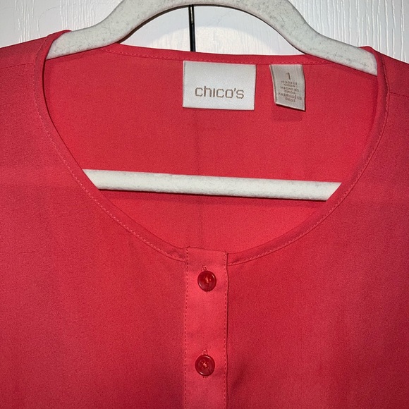 Chico’s Asymmetrical 3/4 Button Up Blouse - Picture 5 of 11